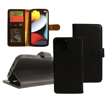 Samsung A03 Wallet Case - Card Holder - Magnetic Closure - Black  